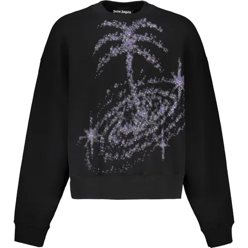 Bedruckter Baumwoll-Sweatshirt mit Frontdruck - Palm Angels - Modalova