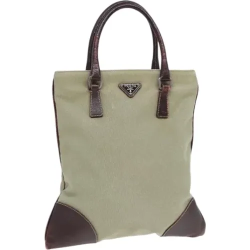 Pre-owned Tote Bags, female, , Size: ONE SIZE Pre-owned Canvas handbags - Prada Vintage - Modalova