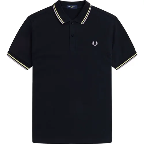 Polo Shirts, male, , Size: S M3600 Q35 BLU Men`s Polo Shirt - Fred Perry - Modalova