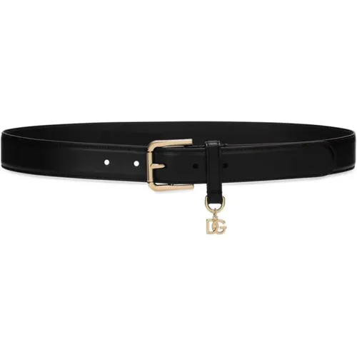 Belts, female, , Size: 80 CM Leather Belt Women's Accessories - Dolce & Gabbana - Modalova