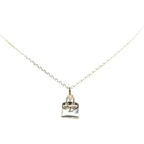 Pre-owned Jewellery, female, , Size: ONE SIZE Pre-owned Silver necklaces - Hermès Vintage - Modalova