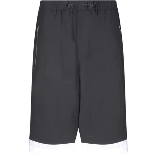 Contrast Detail Elastic Waist Shorts , male, Sizes: M, S - Wales Bonner - Modalova