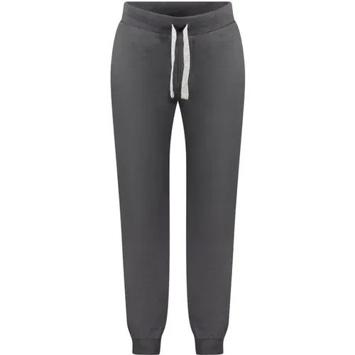 Sweatpants, male, , Size: L Black Cotton Sports Trousers with Applique - North Sails - Modalova