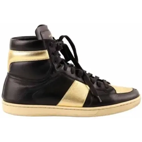 Pre-owned Sneakers, male, , Size: 9 US Pre-owned Leather sneakers - Saint Laurent Vintage - Modalova