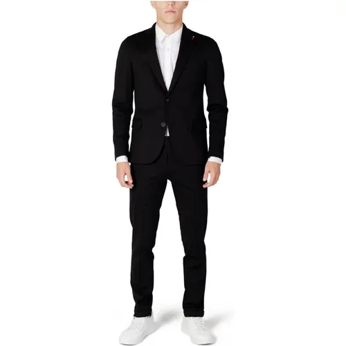 Single Breasted Suits, male, , Size: 3XL V-Neck Buttoned Suit - Mulish - Modalova