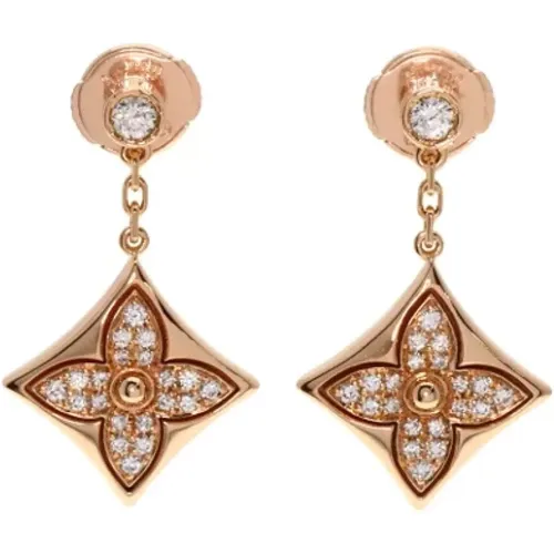 Pre-owned Jewellery, female, , Size: ONE SIZE Pre-owned Gold earrings - Louis Vuitton Vintage - Modalova