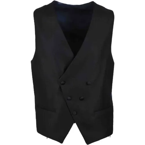 Suit Vests, male, , Size: S Elegant Vest with Polyester Blend - Alessandro Dell'Acqua - Modalova