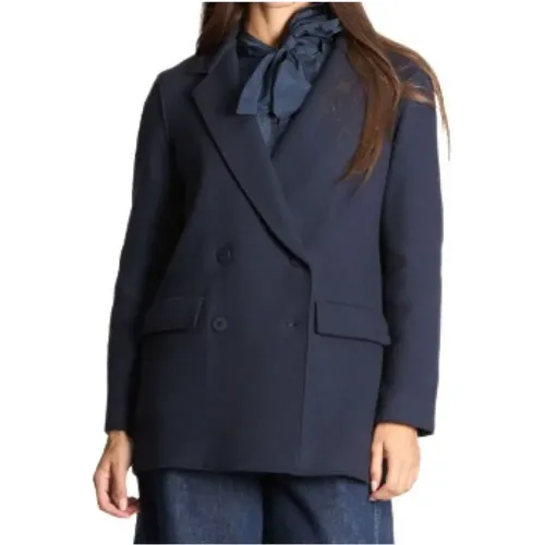 Blazers, female, , Size: L Wool Jacket Double-Breasted Pockets - NIU - Modalova