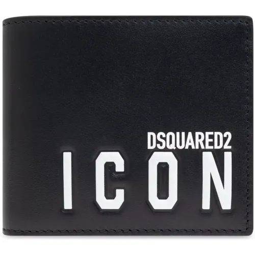 Wallets & Cardholders, male, , Size: ONE SIZE Folding Wallet - Dsquared2 - Modalova