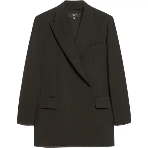 Blazers, female, , Size: L Wool Double-Breasted Blazer - Max Mara Weekend - Modalova