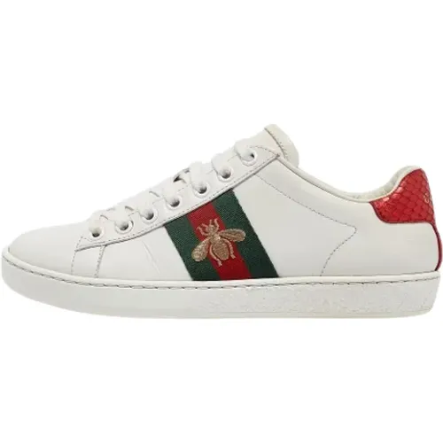 Pre-owned Leather sneakers , female, Sizes: 1 UK - Gucci Vintage - Modalova