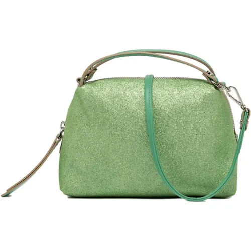 Apple Suede Lurex Handbag , female, Sizes: ONE SIZE - Gianni Chiarini - Modalova