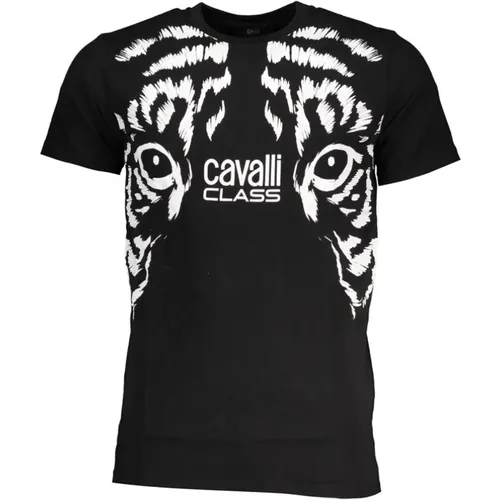 T-Shirts, male, , Size: XL Printed Logo T-Shirt - Cavalli Class - Modalova