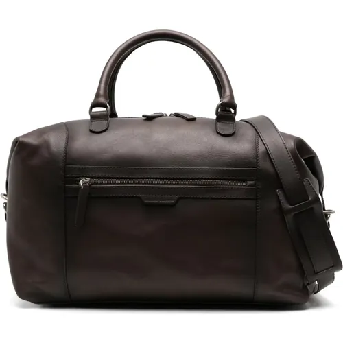 Stylish Leather Bag Made in Italy , male, Sizes: ONE SIZE - Officine Creative - Modalova