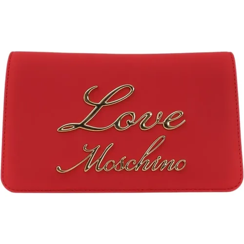 Rote Schultertasche Elegant Ausdrucksstark Must-Have , Damen, Größe: ONE Size - Love Moschino - Modalova