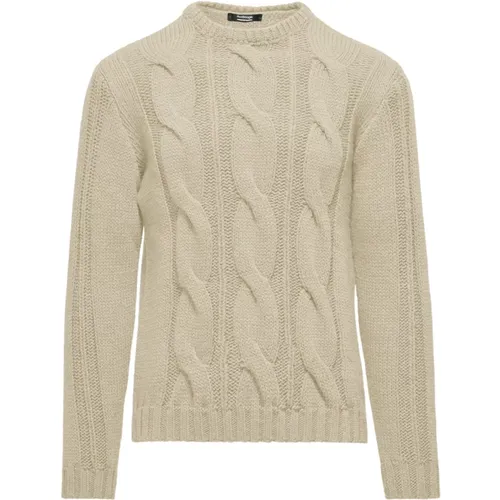 Men`s Wool Knit Crewneck Pullover , male, Sizes: M, S, 2XL, L, XL - BomBoogie - Modalova