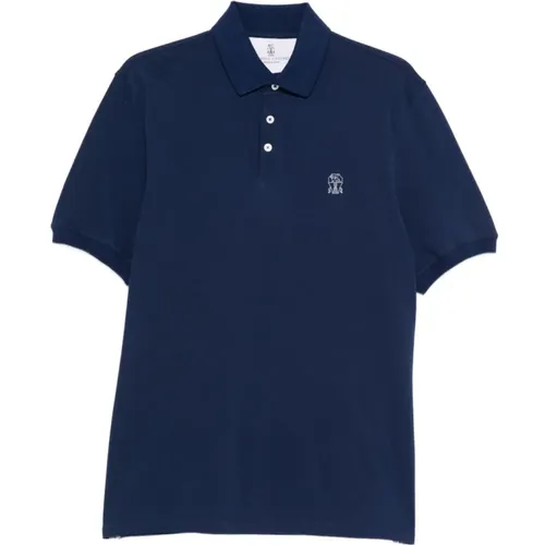Polo Shirts, male, , Size: 2XL Polo Shirt with Logo Embroidery - BRUNELLO CUCINELLI - Modalova