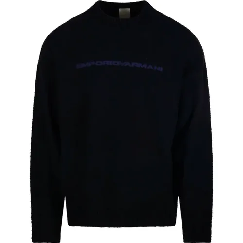 Nero Pullover für Männer , Herren, Größe: L - Emporio Armani - Modalova