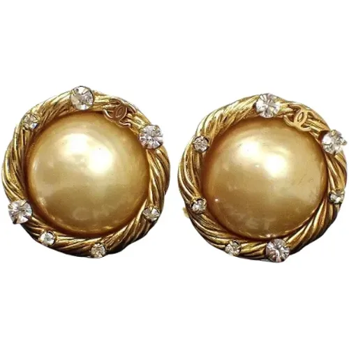 Pre-owned Jewellery, female, , Size: ONE SIZE Pre-owned Metal earrings - Chanel Vintage - Modalova