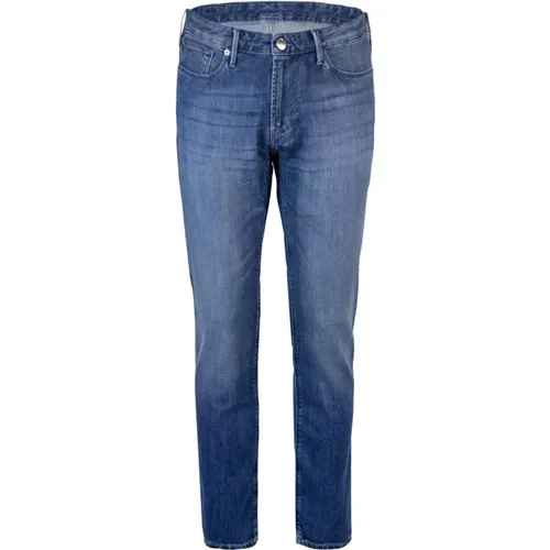 Regular Fit Jeans with Brand Logo , male, Sizes: W27 - Emporio Armani - Modalova