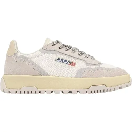 Sneakers, female, , Size: 7 US Wildpace White and Marshmallow Sneakers - Autry - Modalova