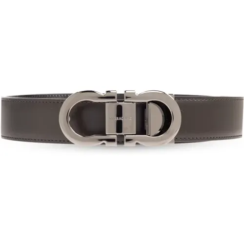 Belts, male, , Size: 105 CM Reversible Belt With Logo - Salvatore Ferragamo - Modalova