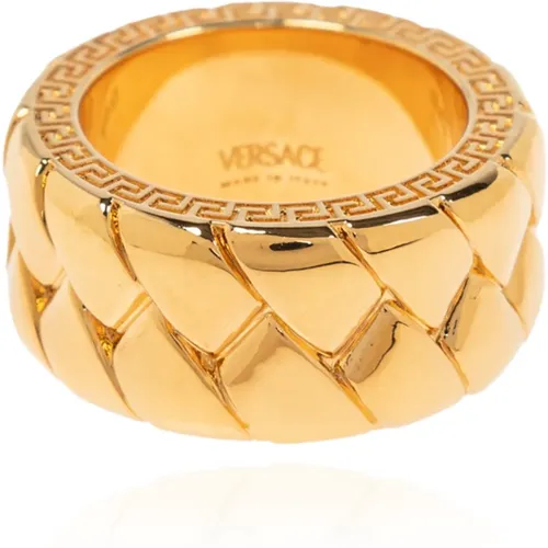 Rings, unisex, , Size: 56 MM Brass ring - Versace - Modalova