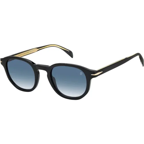 Blue Shaded Sunglasses , male, Sizes: 49 MM - Eyewear by David Beckham - Modalova