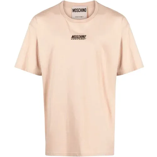 Besticktes Logo T-Shirt - , Herren, Größe: XS - Moschino - Modalova