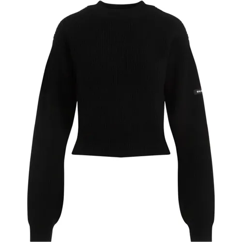 Luxuriöser Schwarzer Wollpullover Aw24 - Balenciaga - Modalova