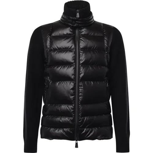 Wool Sweater with Down Filling , male, Sizes: M, XL, S - Moncler - Modalova