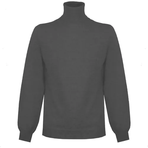 Kaschmir Rollkragenpullover Grau , Herren, Größe: L - Malo - Modalova