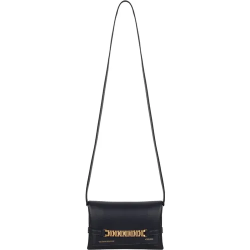 Chain Clutch Bag with Logo Stamp , female, Sizes: ONE SIZE - Victoria Beckham - Modalova