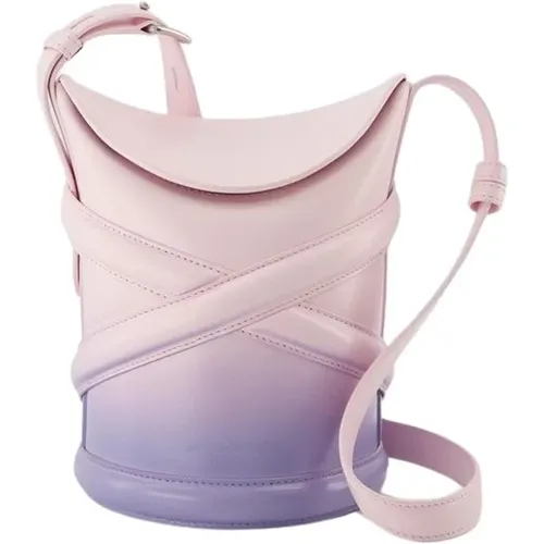 The Curve Hobo Bag - Lilac/Pink - Leather , female, Sizes: ONE SIZE - alexander mcqueen - Modalova