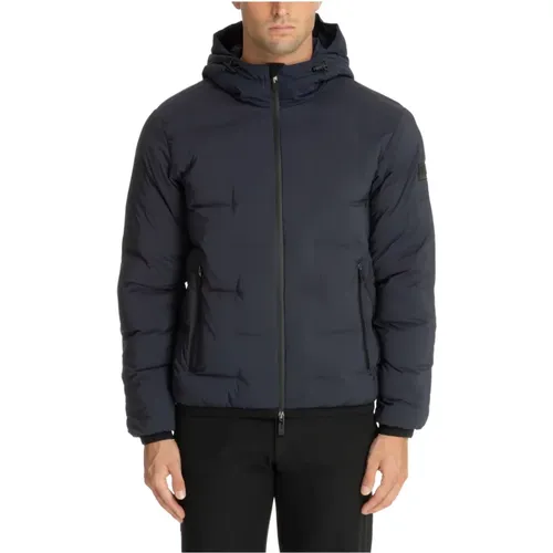 Reißverschluss Einfarbig Logo Taschen Jacke , Herren, Größe: S - Emporio Armani EA7 - Modalova