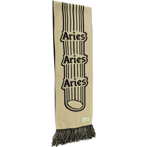 Jacquard Fringed Scarf , unisex, Sizes: ONE SIZE - Aries - Modalova