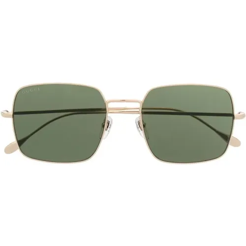 Gold Sunglasses with Original Case , male, Sizes: 54 MM - Gucci - Modalova