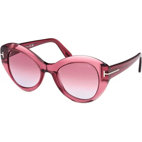 Guinevere Sunglasses in Shiny /Violet , female, Sizes: 52 MM - Tom Ford - Modalova