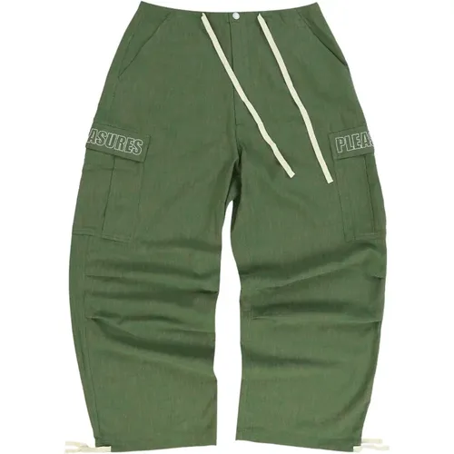 Oversize Cargo Pants , male, Sizes: W30, W28 - Pleasures - Modalova