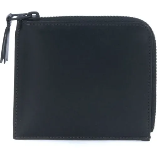 Rechteckige Lederbrieftasche mit Schwarzem Reißverschluss , unisex, Größe: ONE Size - Comme des Garçons - Modalova