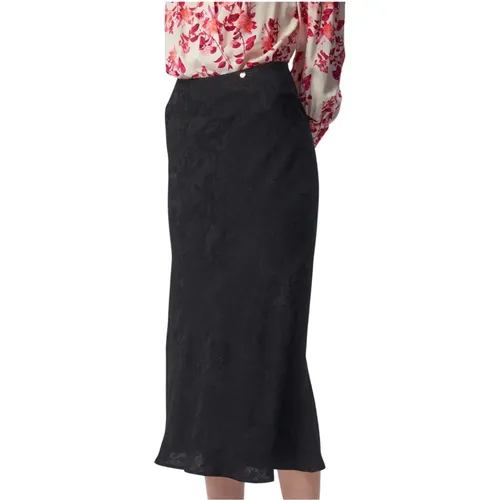 Elegant Jacquard Midi Skirt , Damen, Größe: M - Bizuu - Modalova