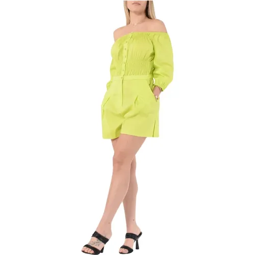 Short jumpsuit in cotton poplin , female, Sizes: L, XS, S - PATRIZIA PEPE - Modalova