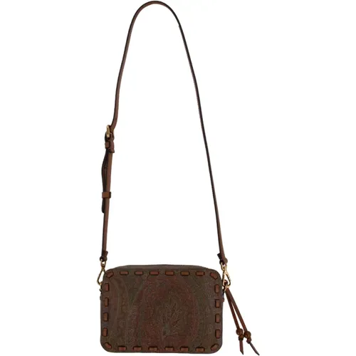 Cross Body Bags, female, , Size: ONE SIZE Paisley Jacquard Fabric Handbag - ETRO - Modalova