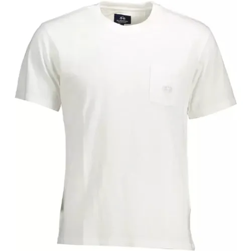 Besticktes weißes Baumwoll-T-Shirt , Herren, Größe: XL - LA MARTINA - Modalova