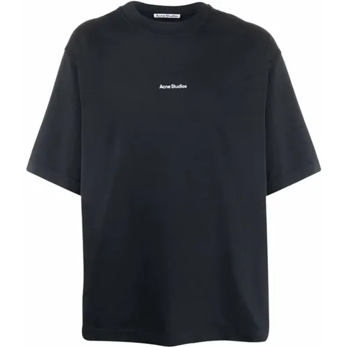 Logo-Print Cotton T-Shirt , male, Sizes: XL - Acne Studios - Modalova