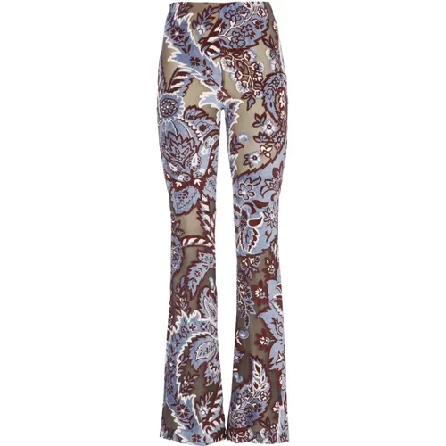 Light Floral Pattern Elastic Waist Trousers , female, Sizes: XS, M, S - ETRO - Modalova