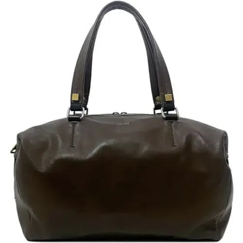Pre-owned Leather Celine Boston Bag , female, Sizes: ONE SIZE - Celine Vintage - Modalova