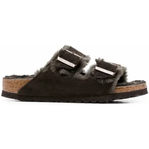 Sandals Arizona Shearling , male, Sizes: 9 UK, 12 UK, 10 UK, 4 UK, 6 UK, 11 UK, 8 UK - Birkenstock - Modalova