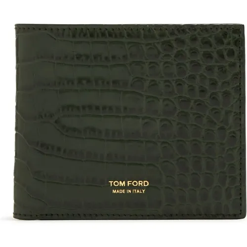 Leather wallet , male, Sizes: ONE SIZE - Tom Ford - Modalova