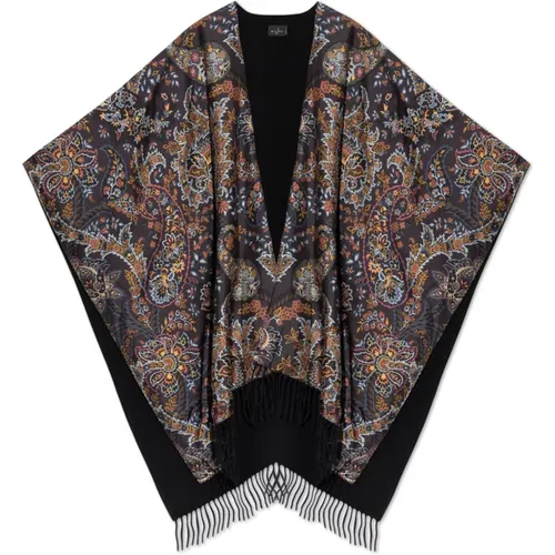 Poncho mit Blumenmuster Etro - ETRO - Modalova